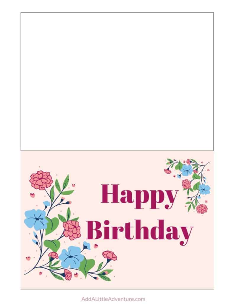 free printable birthday cards you can add photos