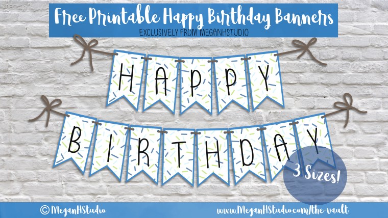 free printable birthday flags