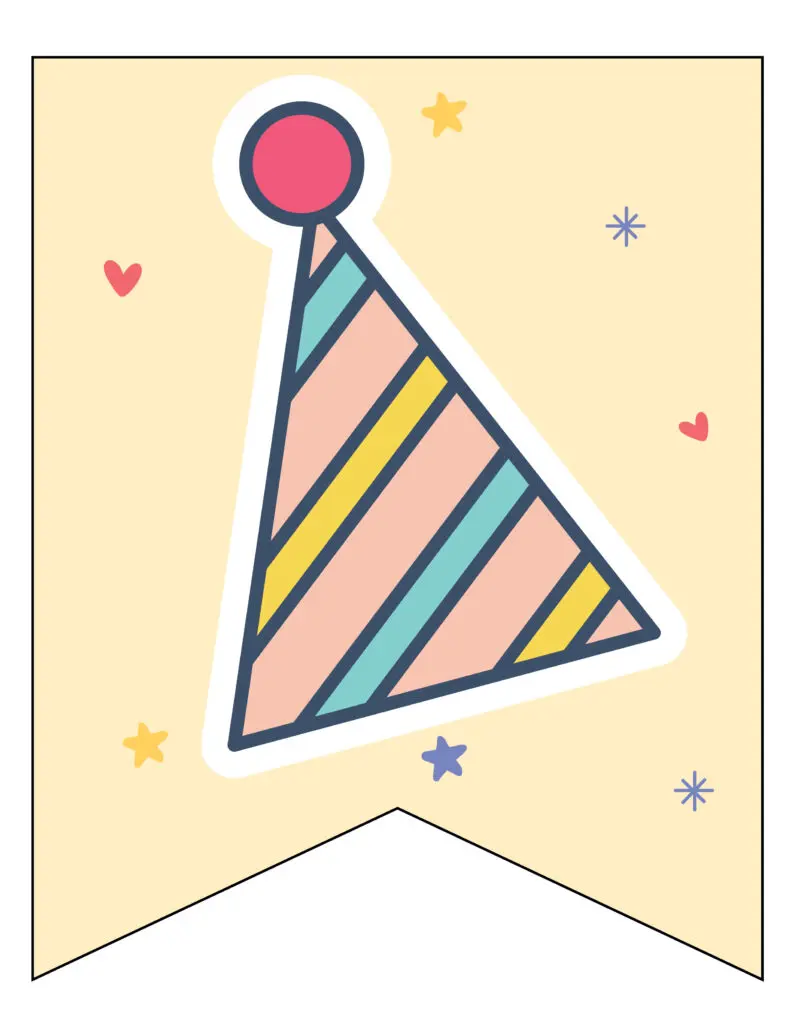 free printable birthday flags