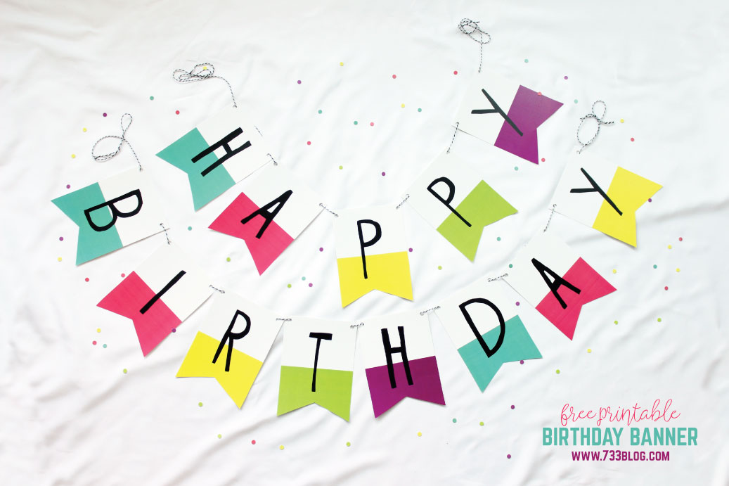 Rainbow Birthday Banner and Printable Pack - Inspiration Made Simple