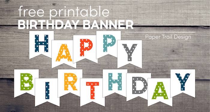 Free Printable Birthday Banner Ideas - Paper Trail Design