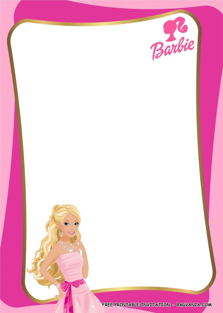 free printable birthday invitations barbie