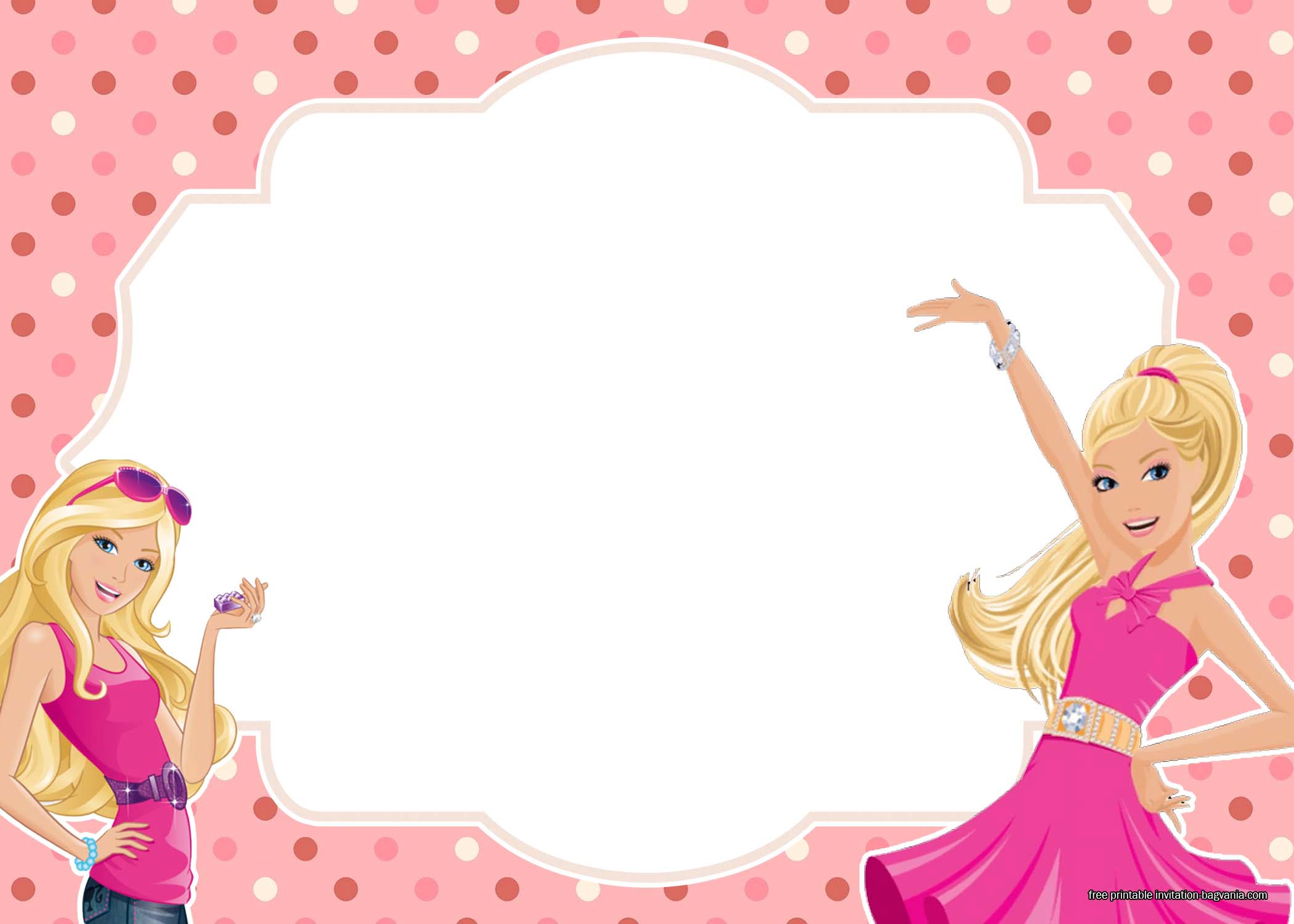 free printable birthday invitations barbie