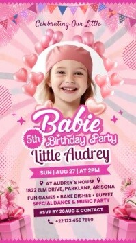 free printable birthday invitations barbie
