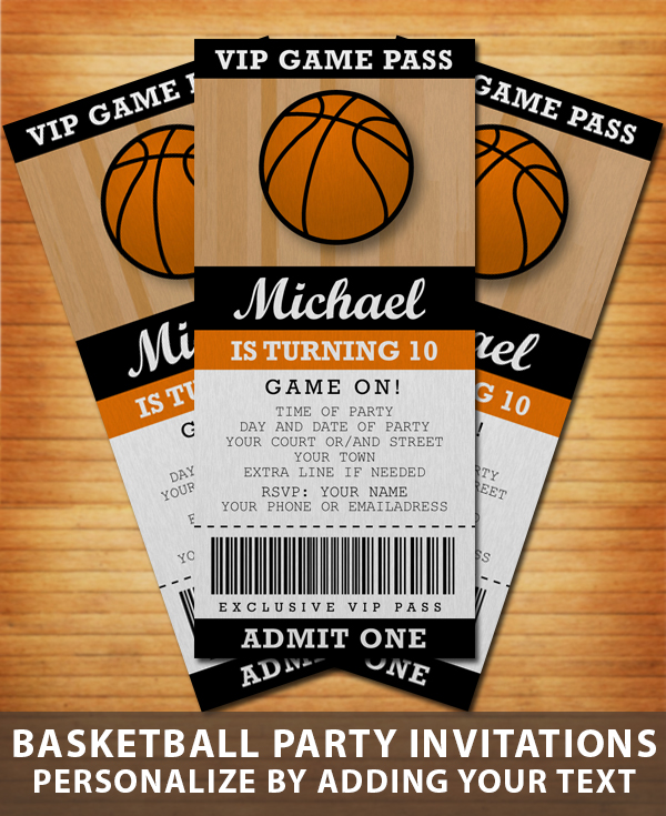 Basketball Party Invite - Free Printable - M. Gulin - Papercrafts ...