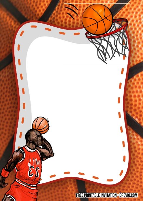 free printable birthday invitations basketball