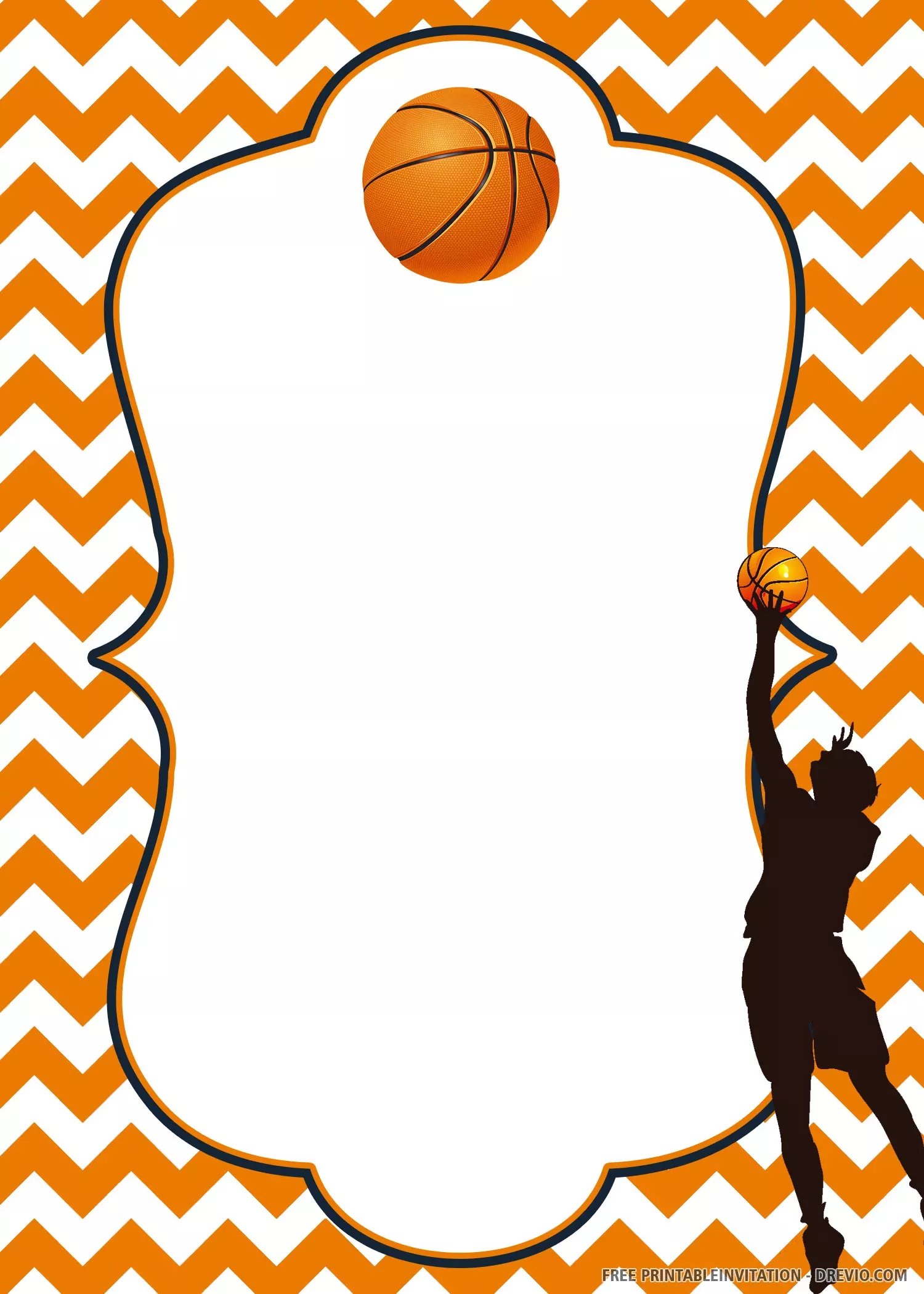 free printable birthday invitations basketball