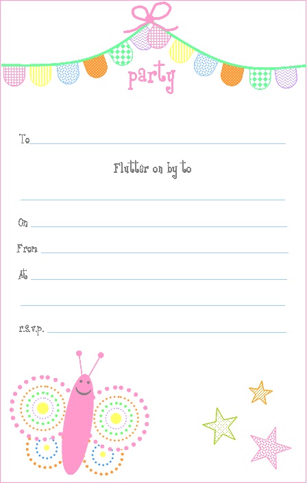 free printable birthday invitations butterfly
