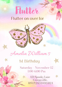 free printable birthday invitations butterfly
