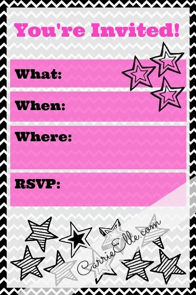free printable birthday invitations for her