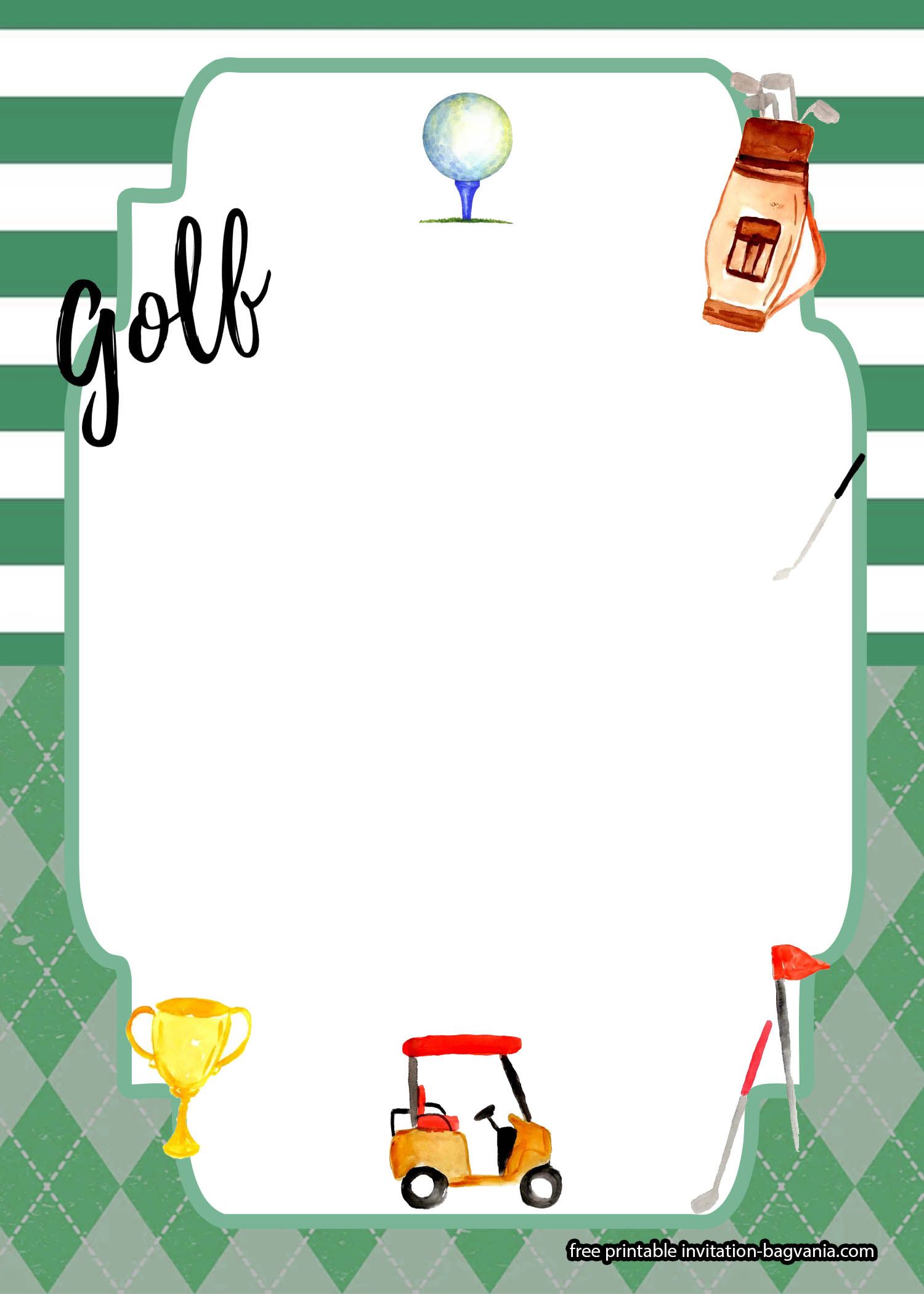 free printable birthday invitations golf