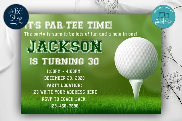 Girls Golf Invitation Printable or Printed With FREE SHIPPING You ...