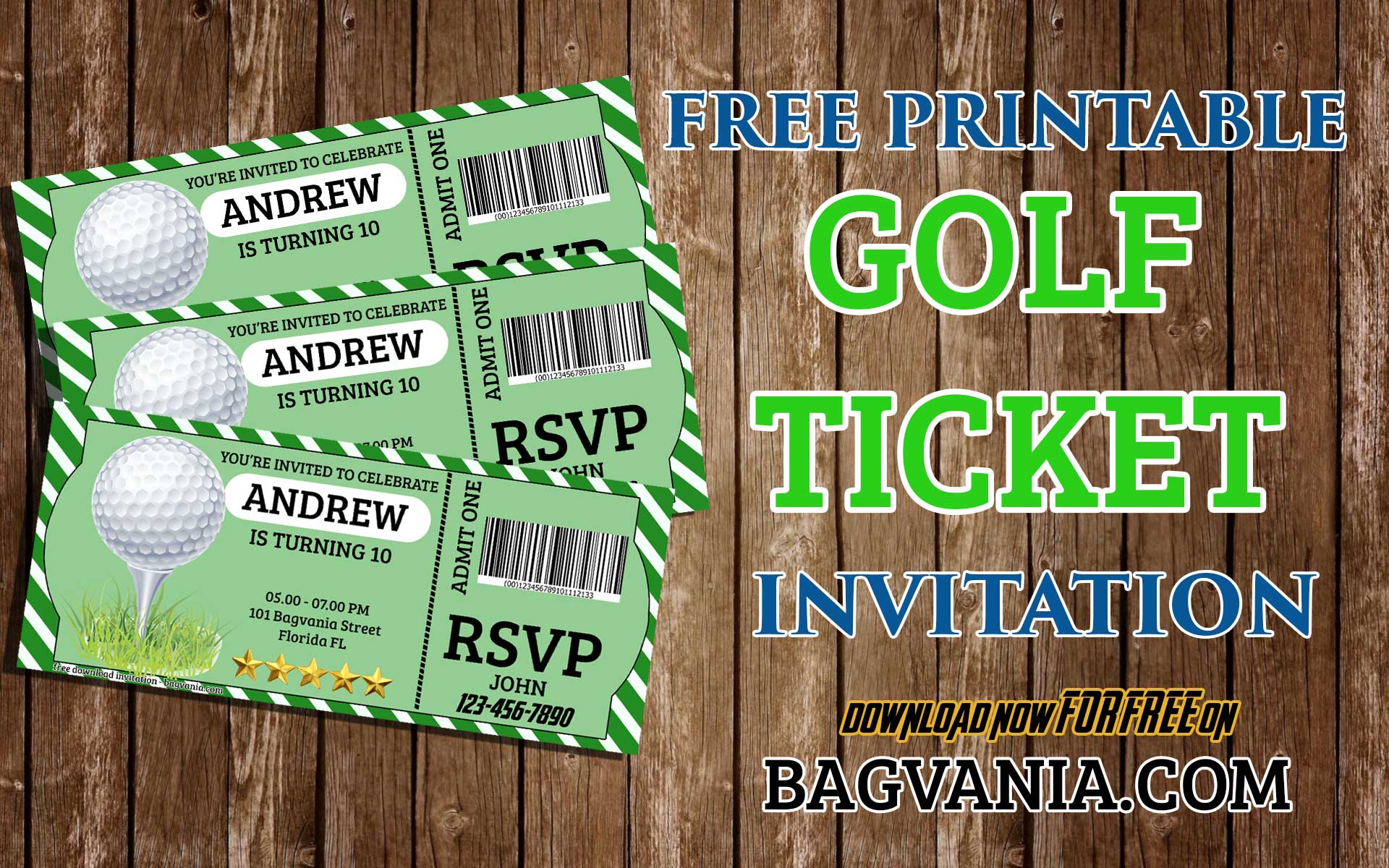 Girls Golf Party Invitation by That Party Chick - Golf Girl Rainbow