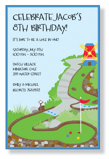 free printable birthday invitations golf