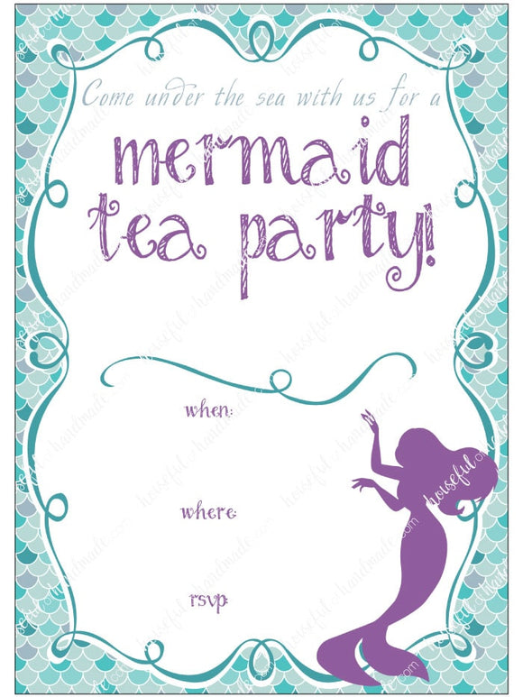 Mermaid Tea Party Printables - Craftingmyhome