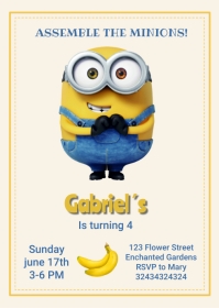 free printable birthday invitations minions
