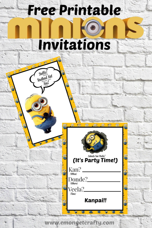 free printable birthday invitations minions
