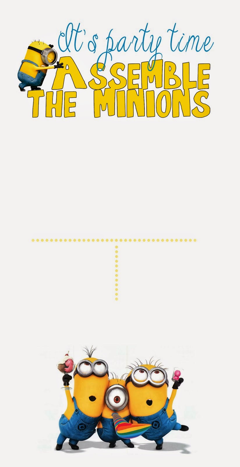 free printable birthday invitations minions