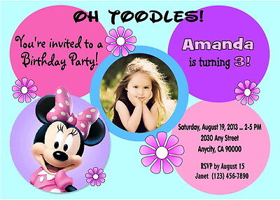free printable birthday invitations minnie mouse