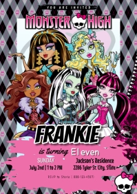 free printable birthday invitations monster high