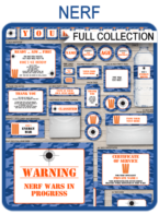 free printable birthday invitations nerf