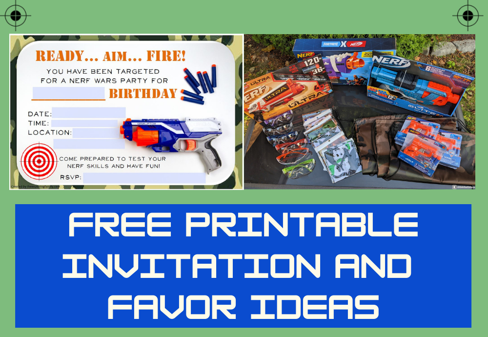 free printable birthday invitations nerf