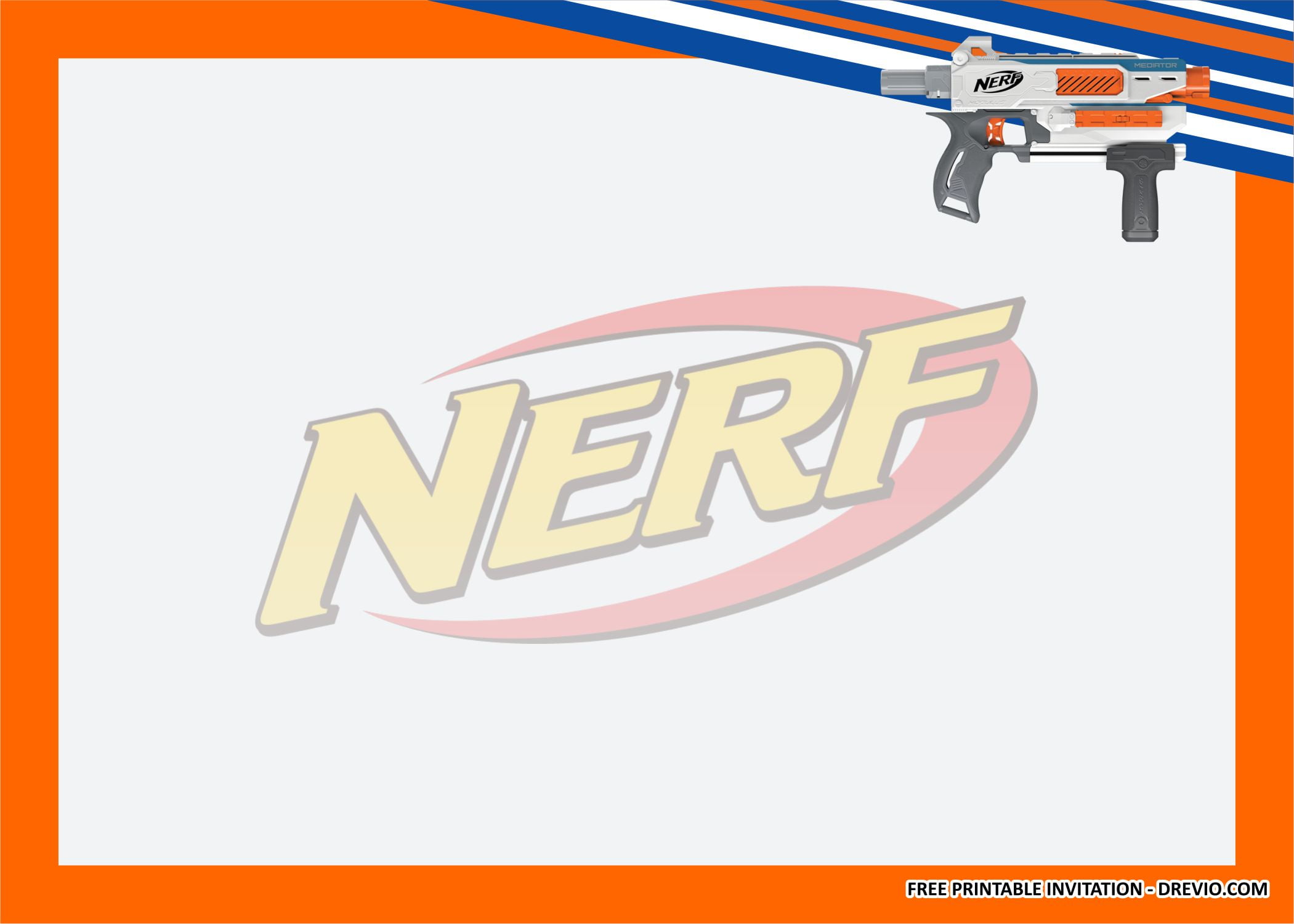 free printable birthday invitations nerf