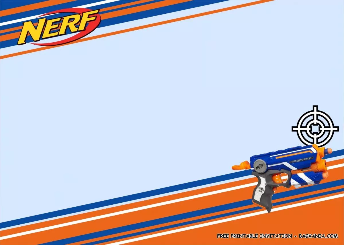 FREE PRINTABLE) - NERF Birthday Party Kits Template
