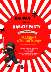 free printable birthday invitations ninja