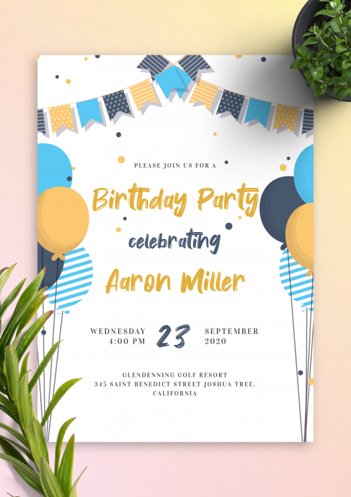 free printable birthday invitations pdf