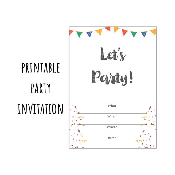 free printable birthday invitations pdf
