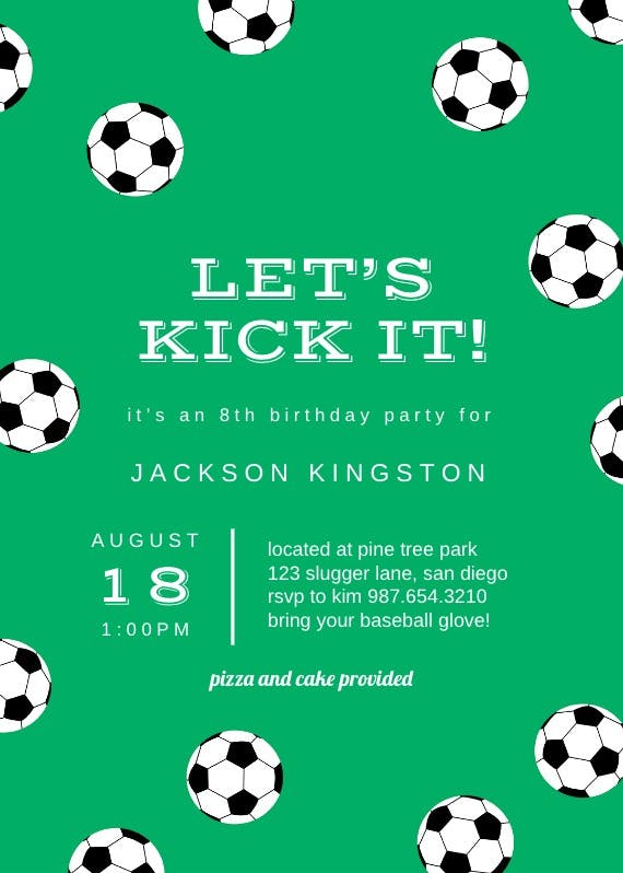 free printable birthday invitations soccer themed