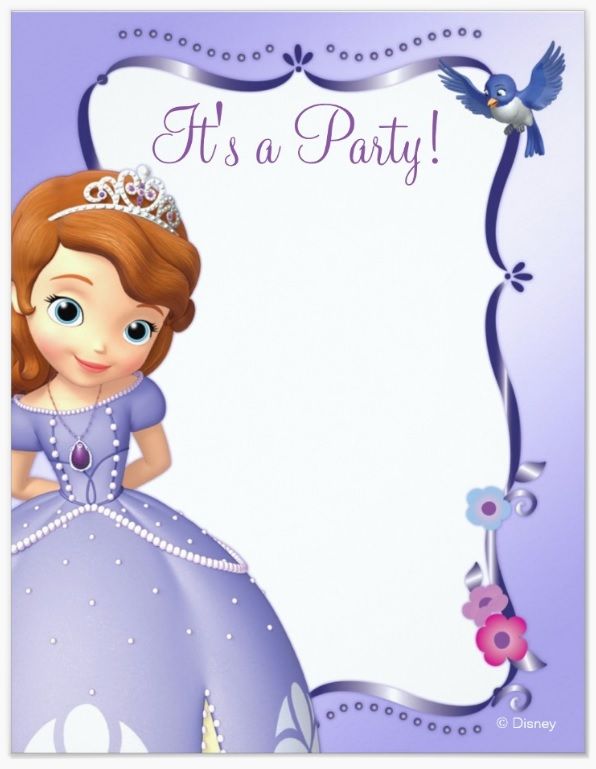 free printable birthday invitations sofia the first