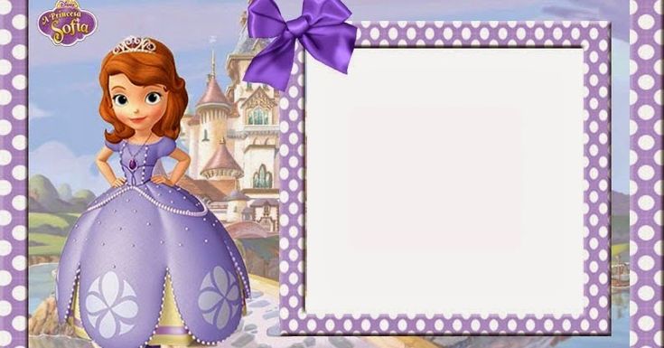 Sofia the First Free Printable Invitations, Cards or Photo Frames.