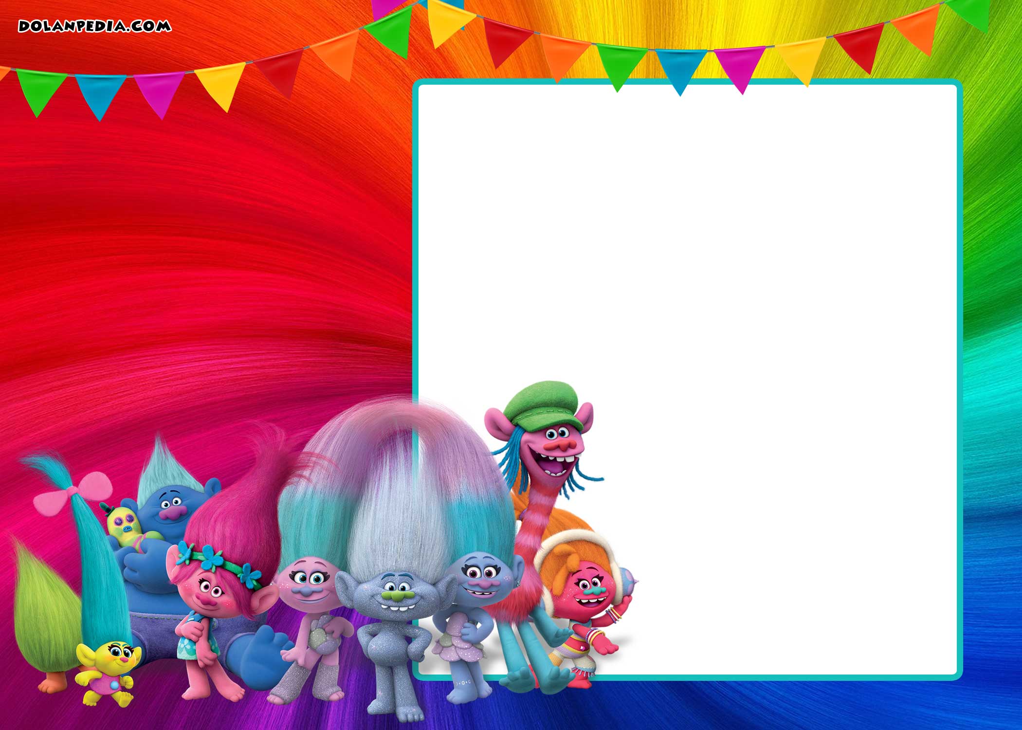 free printable birthday invitations trolls