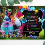 free printable birthday invitations trolls