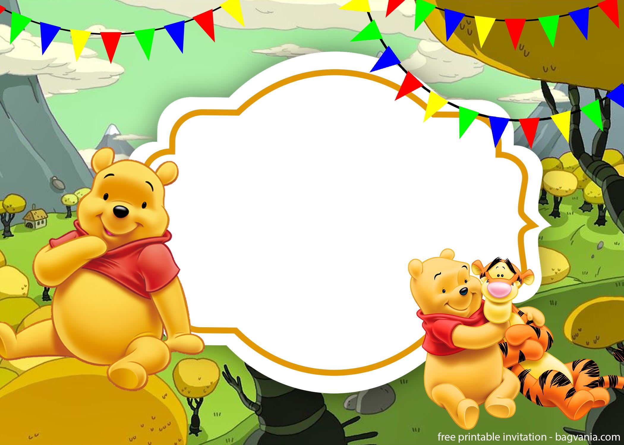 free printable birthday invitations winnie the pooh