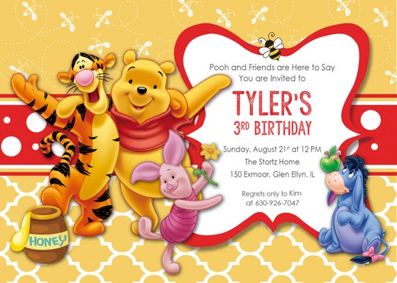 free printable birthday invitations winnie the pooh