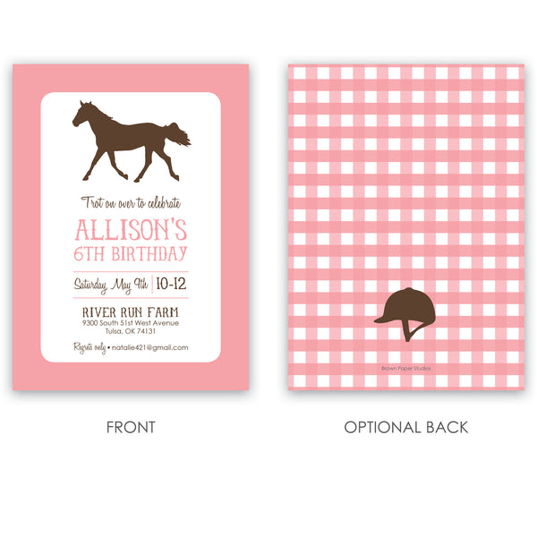 Horse Birthday Invitation