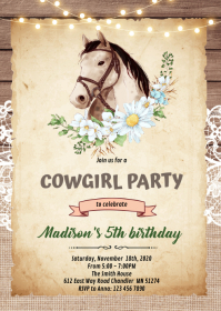 free printable birthday invitations with horses