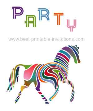 free printable birthday invitations with horses