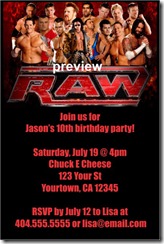 free printable birthday invitations wwe