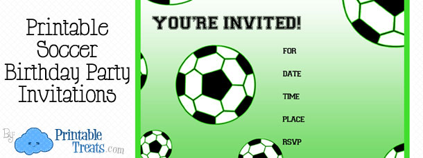 free printable birthday party invitations soccer