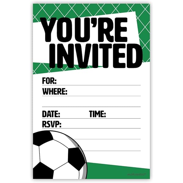 free printable birthday party invitations soccer