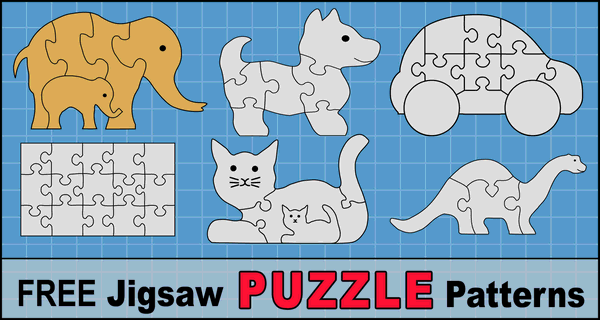 DIY JigSaw Puzzles (Free Patterns, Stencils &  Templates) - DIY ...