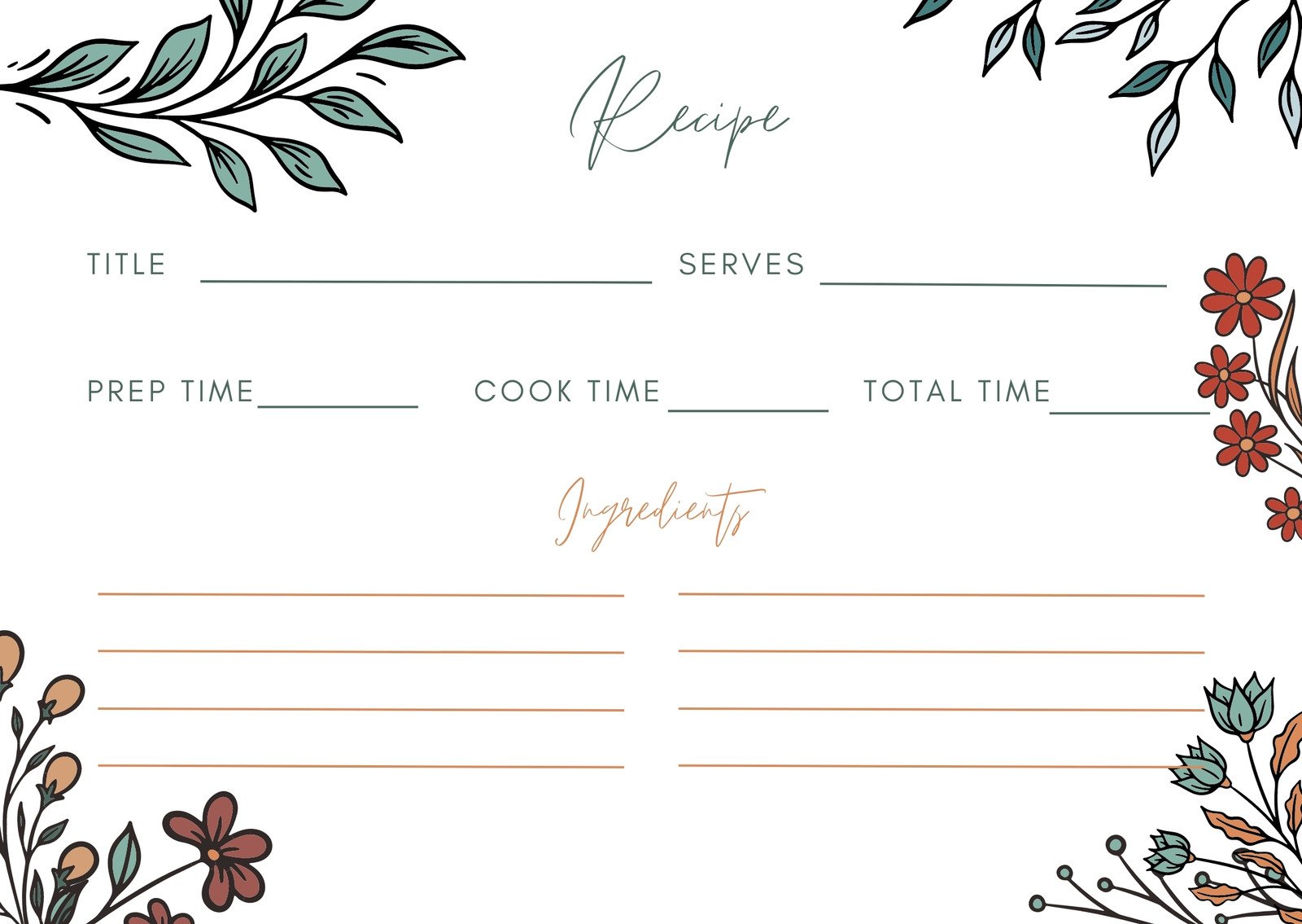 free-custom-printable-recipe-card-templates-online-canva-worksheets-library for Blank Recipe Card Template Free Printable Free, custom printable recipe card templates online | Canva - Worksheets Library for Blank Recipe Card Template Free Printable