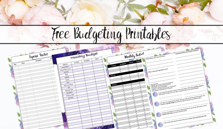Free Budgeting Printables: Expenses, Goals, &  Monthly Budget