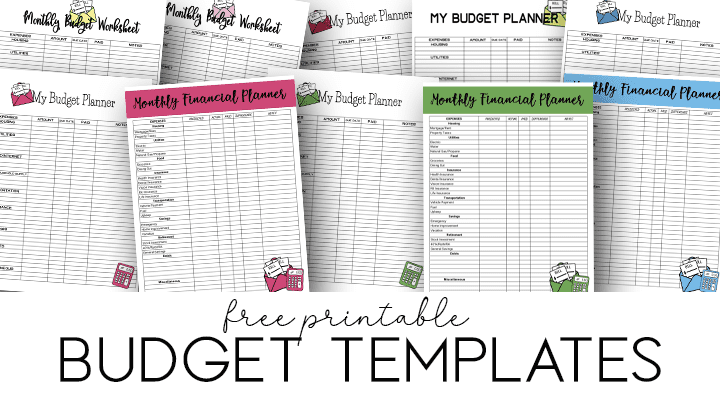 free printable budget books