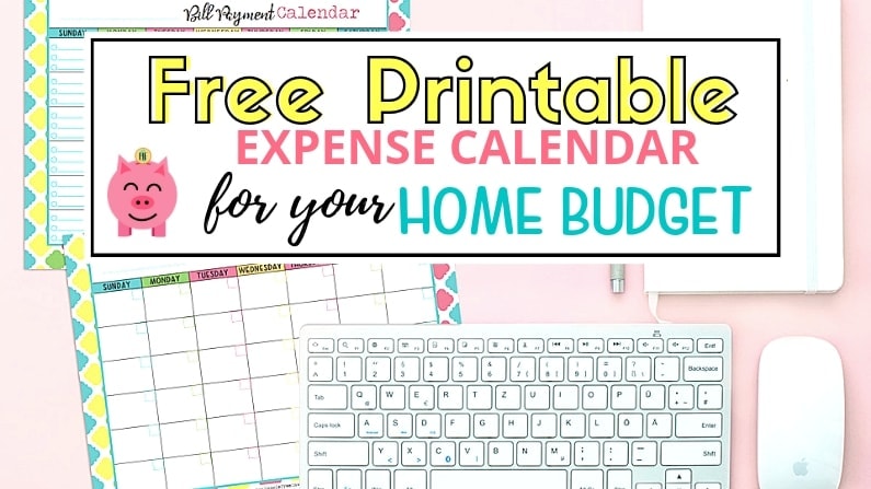 free printable budget calendars