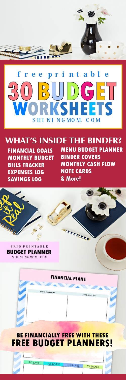 free printable budget planner 2018